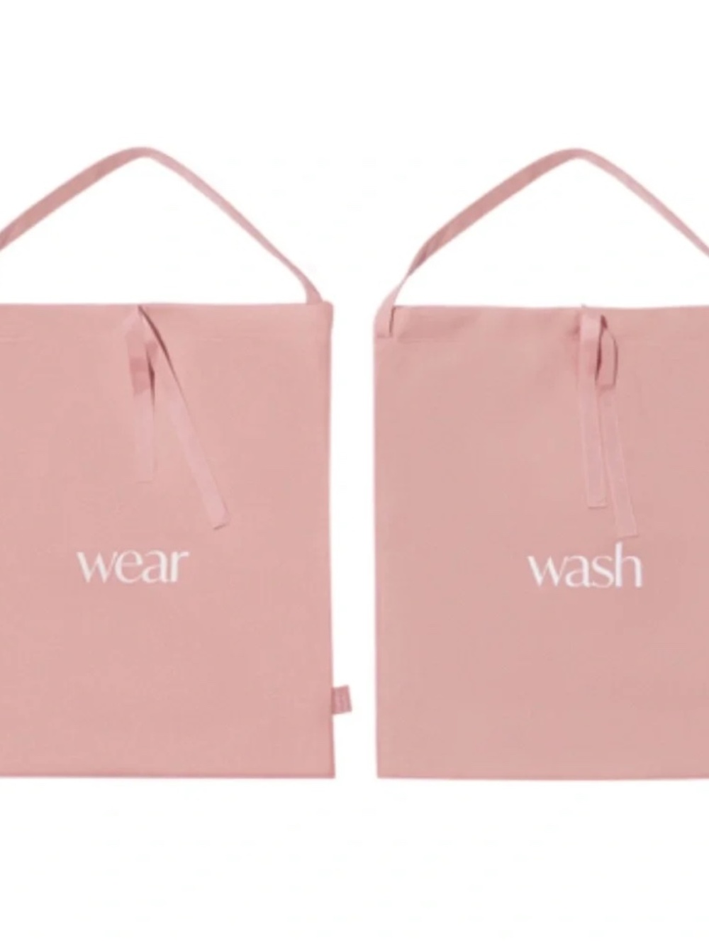 NEW Pink 'Wash' and 'Wear' Tote Bag Set